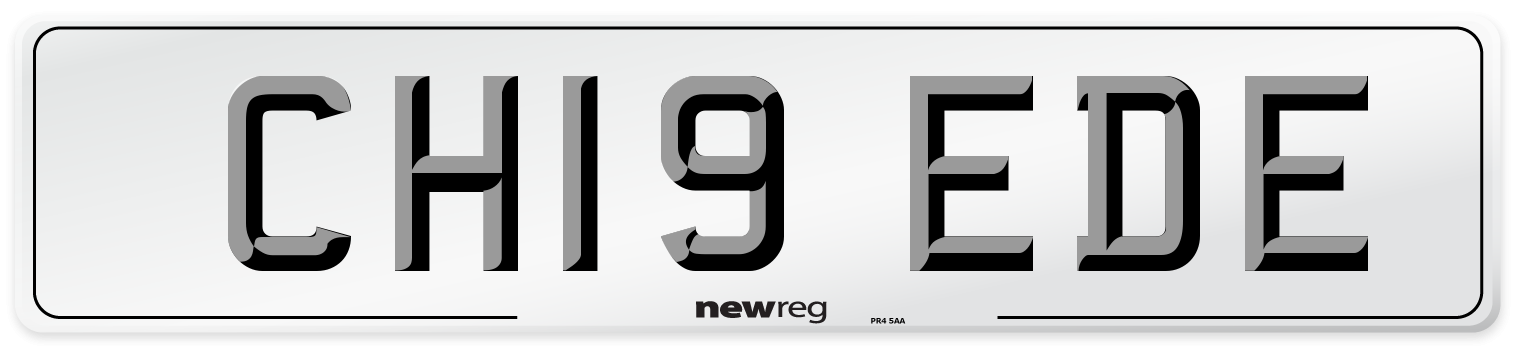 CH19 EDE Number Plate from New Reg